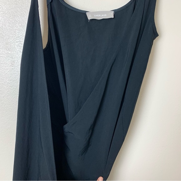 Everlane The Japanese GoWeave Tank Wrap Black Dress Sz 2 - Picture 7 of 11